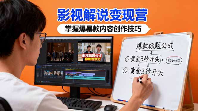 影视解说变现营：通过30+实战案例爆款内容创作技巧，掌握影视解说盈利密码-百货大全