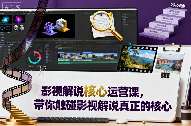 影视解说核心运营课，带你触碰影视解说真正的核心-百货大全