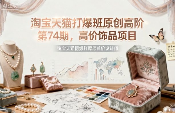淘宝天猫打爆班原创高阶第74期，高价饰品项目-百货大全