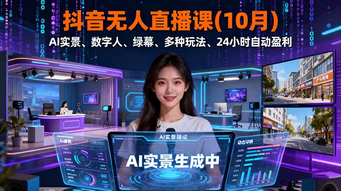抖音无人直播课(10月-百货大全
