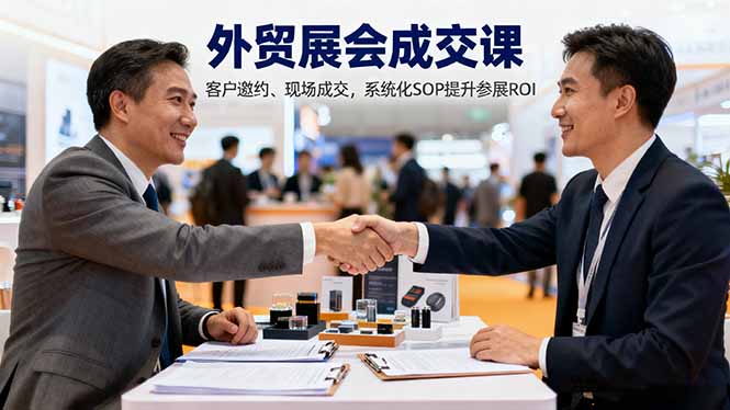外贸展会成交课，含目标制定、客户邀约、现场成交，系统化SOP提升参展ROI-百货大全