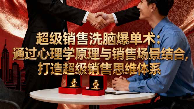 超级销售洗脑爆单术：通过心理学原理与销售场景结合,打造超级销售思维体系-百货大全