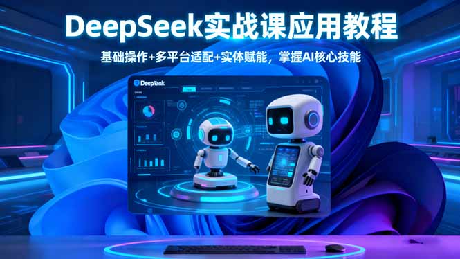 DeepSeek实战课应用教程、基础操作+多平台适配+实体赋能，掌握AI核心技能-百货大全