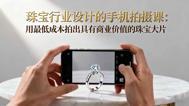 珠宝行业设计的手机拍摄课：用最低成本拍出具有商业价值的珠宝大片！-百货大全
