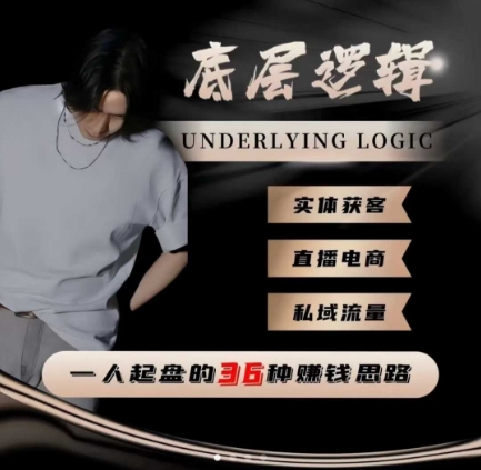一个人起盘的底层逻辑，私域流量-直播电商-实体获客，一人起盘的36种賺钱思路-百货大全