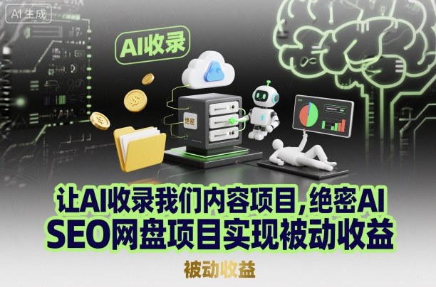 让AI收录我们内容项目，绝密AI SEO网盘项目实现被动收益-百货大全