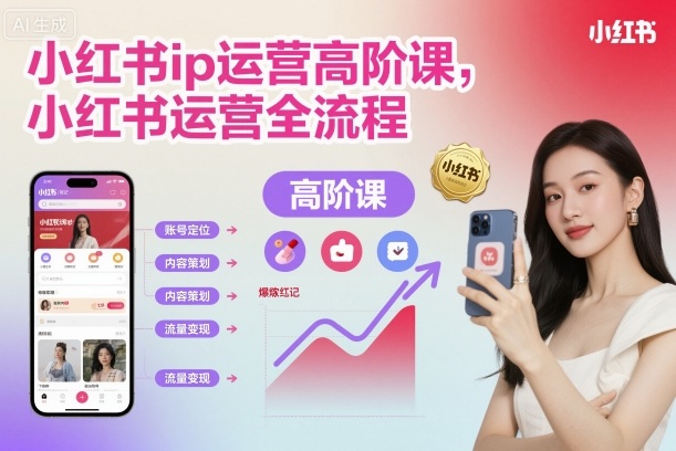 小红书ip运营高阶课，小红书运营全流程-百货大全