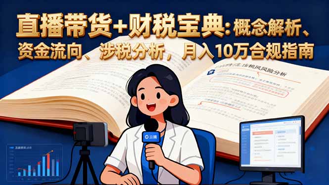 直播带货+财税宝典：概念解析、资金流向、涉税分析，月入10万合规指南-百货大全