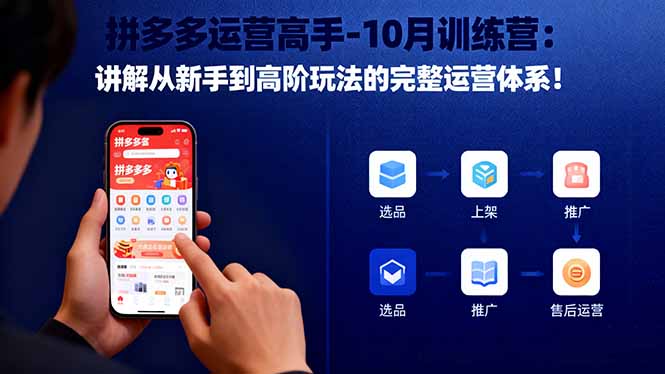 拼多多运营高手-10月训练营：讲解从新手到高阶玩法的完整运营体系！-百货大全