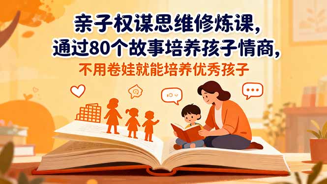 亲子权谋思维修炼课，通过80个故事培养孩子情商,不用卷娃就能培养优秀孩子-百货大全