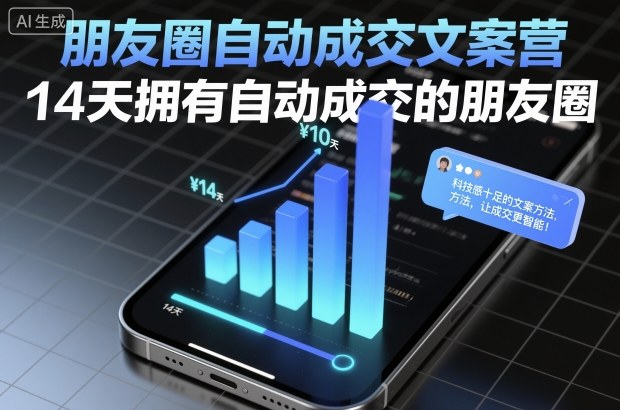朋友圈自动成交文案营，14天拥有自动成交的朋友圈-百货大全