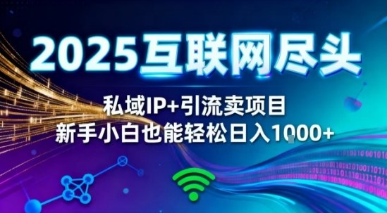 2025网创尽头王炸项目！私域IP+精准引流，新手小白在家躺賺日入1k，零经验也能上手【揭秘】-百货大全