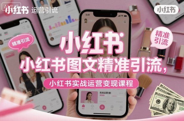 小红书图文精准引流，小红书实战运营变现课程-百货大全