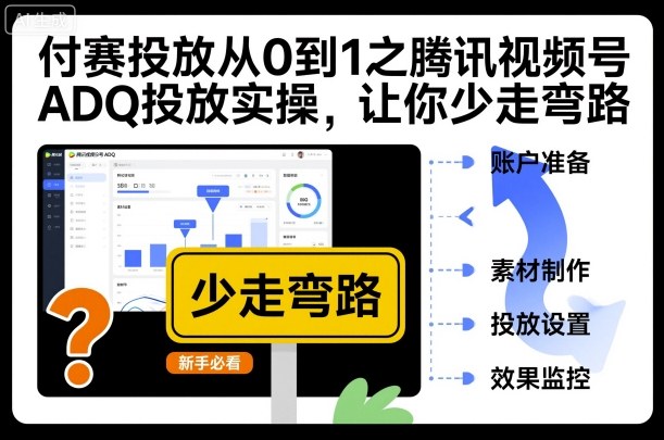 付赛投放从0到1之腾讯视频号ADQ投放实操，让你少走弯路-百货大全