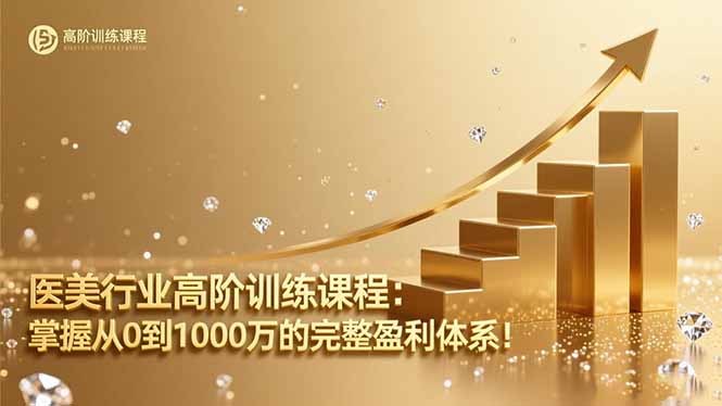 医美行业高阶训练课程：掌握从0到1000万的完整盈利体系！-百货大全