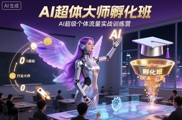 AI超体大师孵化班，AI超级个体流量实战训练营-百货大全