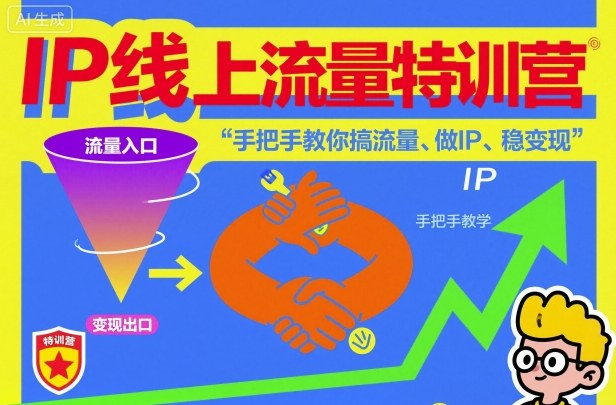 IP线上流量特训营，手把手教你搞流量、做IP、稳变现-百货大全