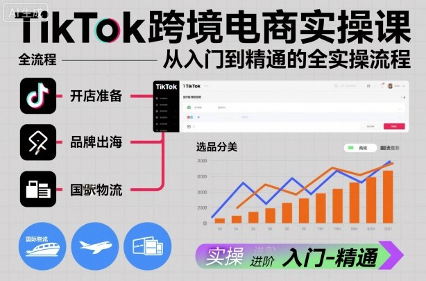 TikTok跨境电商实操课，从入门到精通的全实操流程-百货大全