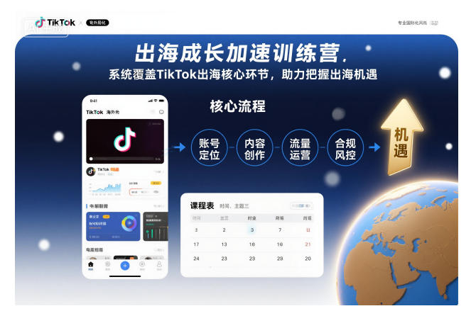 出海成长加速训练营，系统覆盖TikTok出海核心环节，助力把握出海机遇(更新)-百货大全