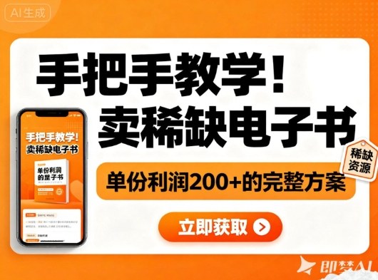 手把手教学！在小红书卖稀缺电子书，单份利润2张+的完整方案-百货大全