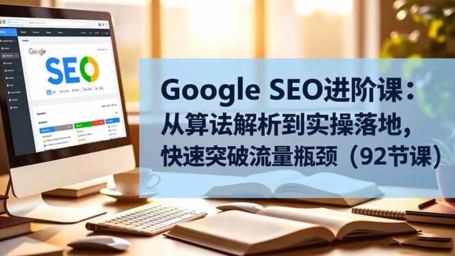 Google SEO进阶课：从算法解析到实操落地，快速突破流量瓶颈(92节课-百货大全