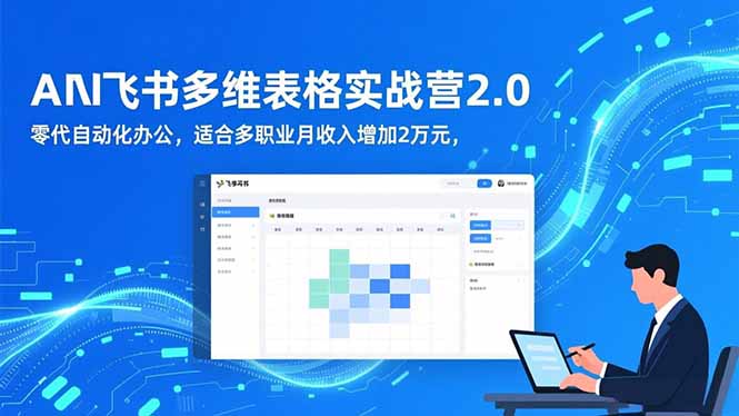 AI+飞书多维表格实战营2.0：零代码自动化办公，适合多职业月收入增加2万元-百货大全