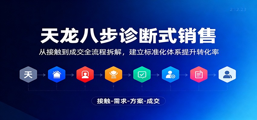 天龙八步诊断式销售，从接触到成交全流程拆解，建立标准化体系提升转化率-百货大全