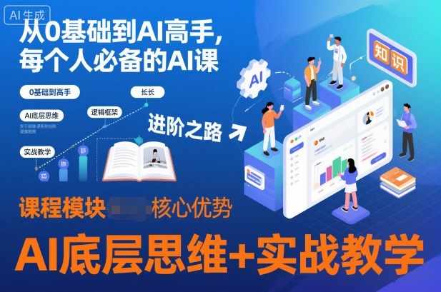 从0基础到AI高手，每个人必备的AI课，AI底层思维+实战教学-百货大全