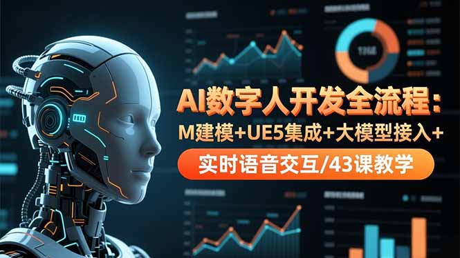 AI数字人开发全流程：M建模+UE5集成+大模型接入+实时语音交互/43课教学-百货大全