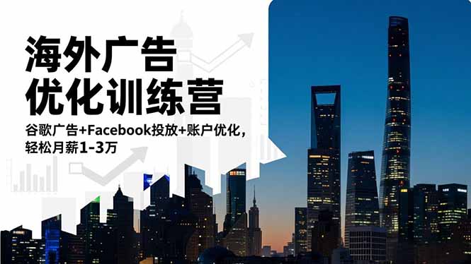 海外广告优化训练营：谷歌广告+Facebook投放+账户优化，轻松月薪1-3万-百货大全