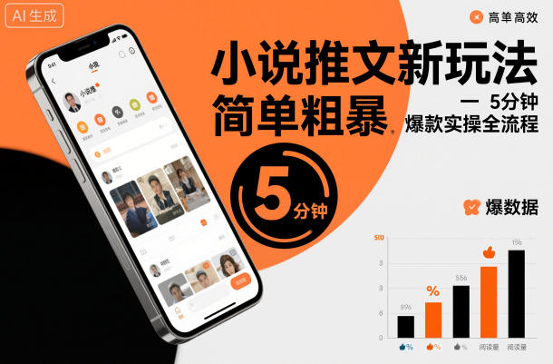 小说推文新玩法，简单粗爆，5分种一个爆款实操全流程-百货大全