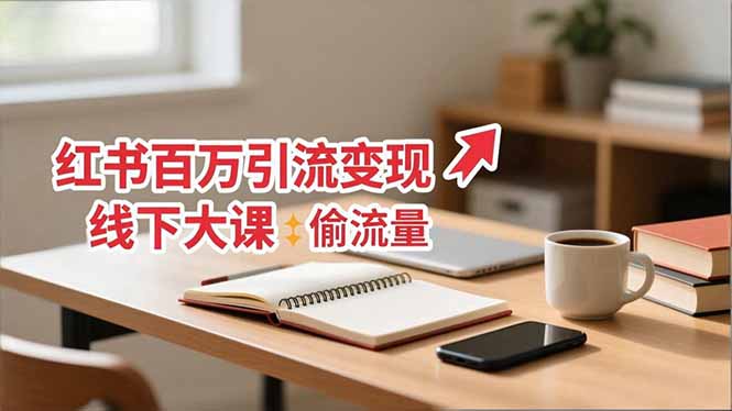 小红书百万引流变现-11月线下大课：分享从0到百万引流路径，手把手教偷流量、拿结果-百货大全