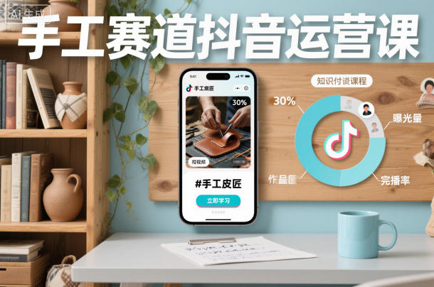 手工赛道抖音运营课，手工赛道流量运营-百货大全