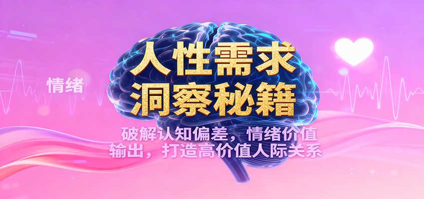 人性需求洞察秘籍，破解认知偏差，情绪价值输出，打造高价值人际关系-百货大全