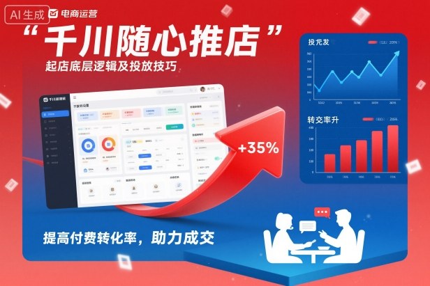 千川随心推起店底层逻辑及投放技巧，提高付费转化率，助力成交-百货大全