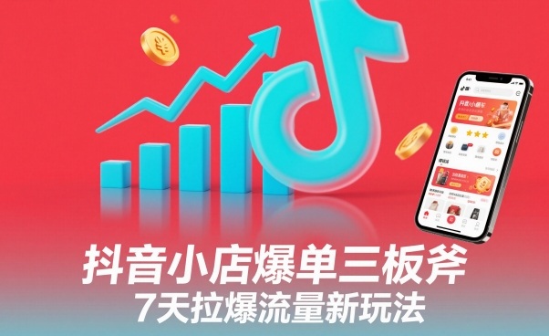 抖音小店爆单三板斧，7天拉爆流量新玩法-百货大全