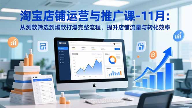 淘宝店铺运营与推广课-11月：从测款筛选到爆款打爆完整流程，提升店铺流量与转化效率-百货大全