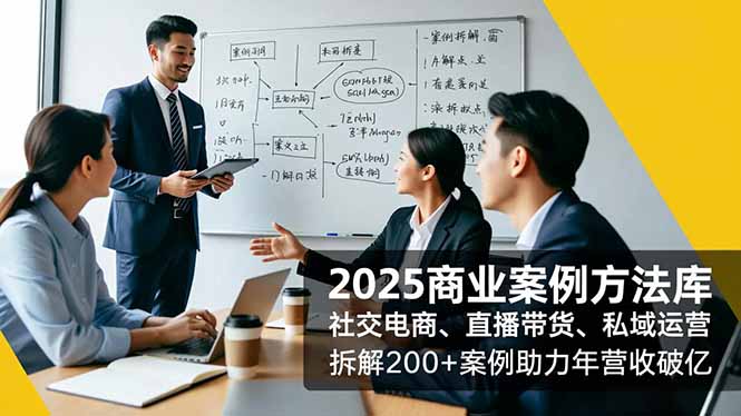 2025商业案例方法库，社交电商、直播带货、私域运营，拆解200+案例助力年营收破亿-百货大全