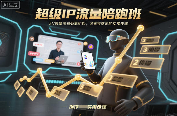 超级IP流量陪跑班，大V流量密码倾囊相授，可直接落地的实操步骤-百货大全