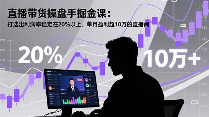 直播带货操盘手掘金课：打造出利润率稳定在20%以上、单月盈利超10万的直播间-百货大全