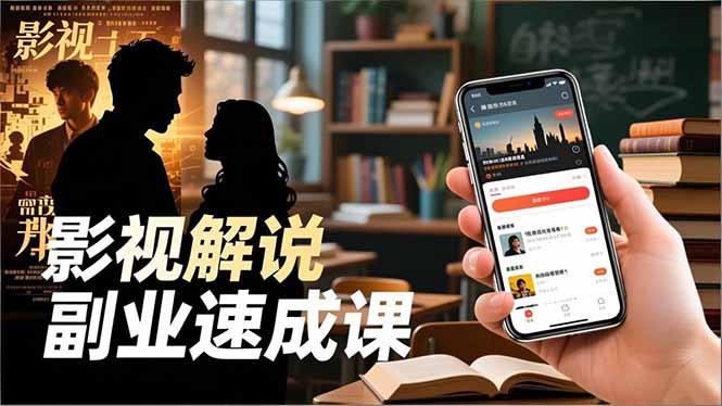 Tk影视解说副业速成课，软件安装、全流程实操、爆款预设，新手两周变现-百货大全