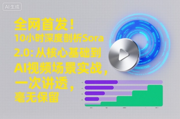 全网首发！10小时深度剖析Sora 2.0：从核心基础到AI视频场景实战，一次讲透，毫无保留-百货大全