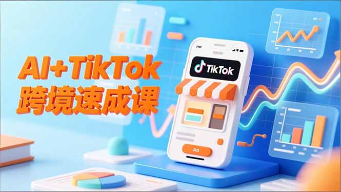 AI+TikTok跨境速成课，智能翻译、店铺定位、流程拆解，7天高效上线运营-百货大全