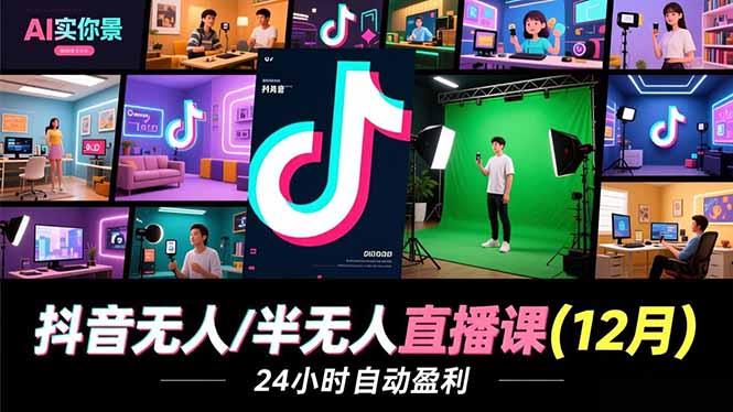 抖音无人/半无人直播课(12月-百货大全