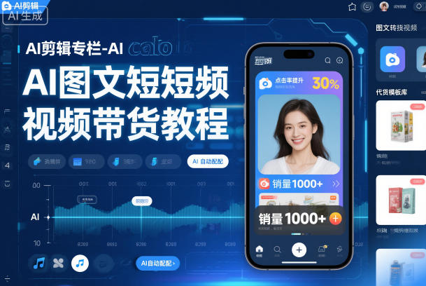 AI剪辑专栏-AI图文短视频带货教程-百货大全