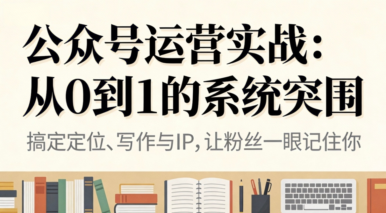 公众号运营实战：从0到1的系统突围-百货大全