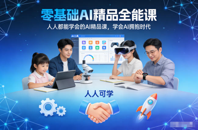 零基础AI精品全能课，人人都能学会的AI精品课，学会AI拥抱时代-百货大全