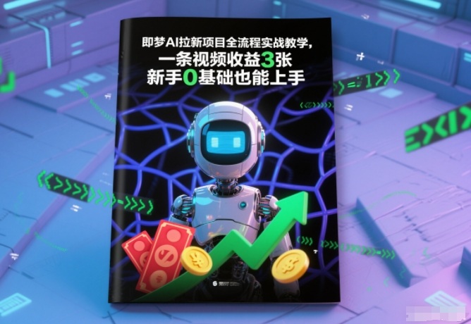 即梦AI拉新项目全流程实战教学，一条视频收益3张，新手0基础也能上手-百货大全