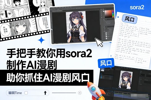 手把手教你用sora2制作AI漫剧，助你抓住AI漫剧风口-百货大全
