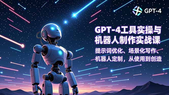 GPT-4工具实操与机器人制作实战课：提示词优化、场景化写作、机器人定制，从使用到创造-百货大全